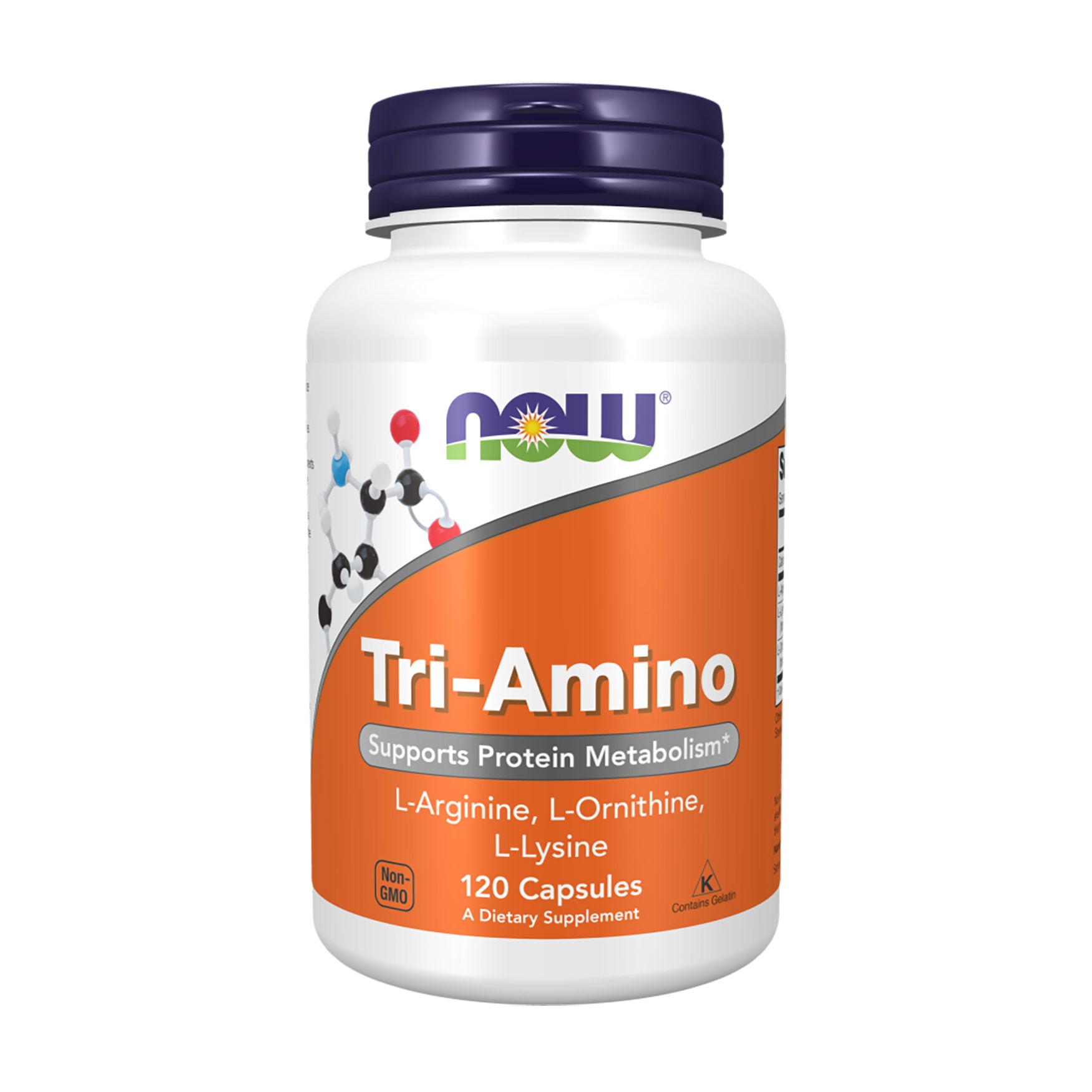 Три-Аміно Аргінін, лізин, орнітин NOW foods Tri-Amino, 120 капсул